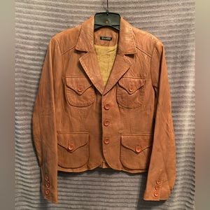 Tahari Leather Jacket (Size, Small)